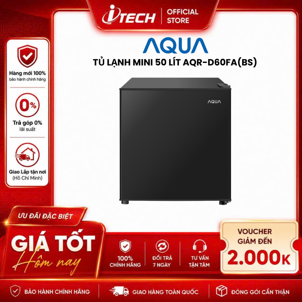 AQR-D60FA(BS) - Tủ lạnh Aqua 50 lít AQR-D60FA(BS) - Hàng chính hãng