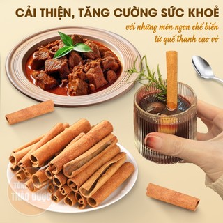 Quế thanh cạo vỏ 100g, quế thanh đẹp 8cm, cay, thơm, pha trà, gia vị nấu ăn, trang trí, xông nhà