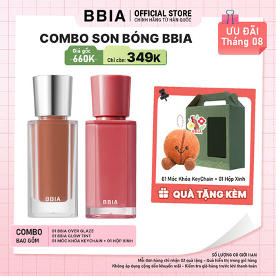 COMBO Son Bóng BBIA: 01 Son bóng mượt mà BBIA Over Glaze + 01 Son tint bóng BBIA Glow Tint
