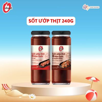 Sốt ướp thịt Hàn Quốc O'Food chai 240g, ướp thịt chiên, nướng, BBQ, thịt xào dùng cho 1,2kg thịt