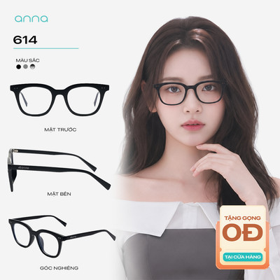 [BACK TO SCHOOL] Gọng kính thời trang nam nữ ANNA dáng vuông chất liệu nhựa unisex cá tính 614