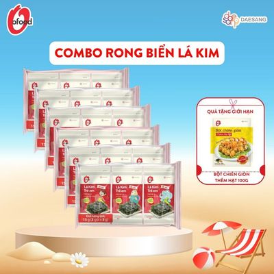 [Tặng bột chiên giòn] Combo 6 lốc 3 lá kim ăn liền O'food dành riêng cho trẻ em gói 5g