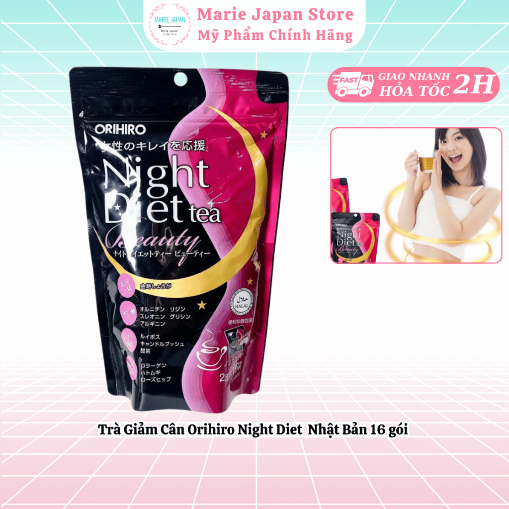 Trà Giảm Cân Night Diet Orihiro Nhật Bản - Marie Japan