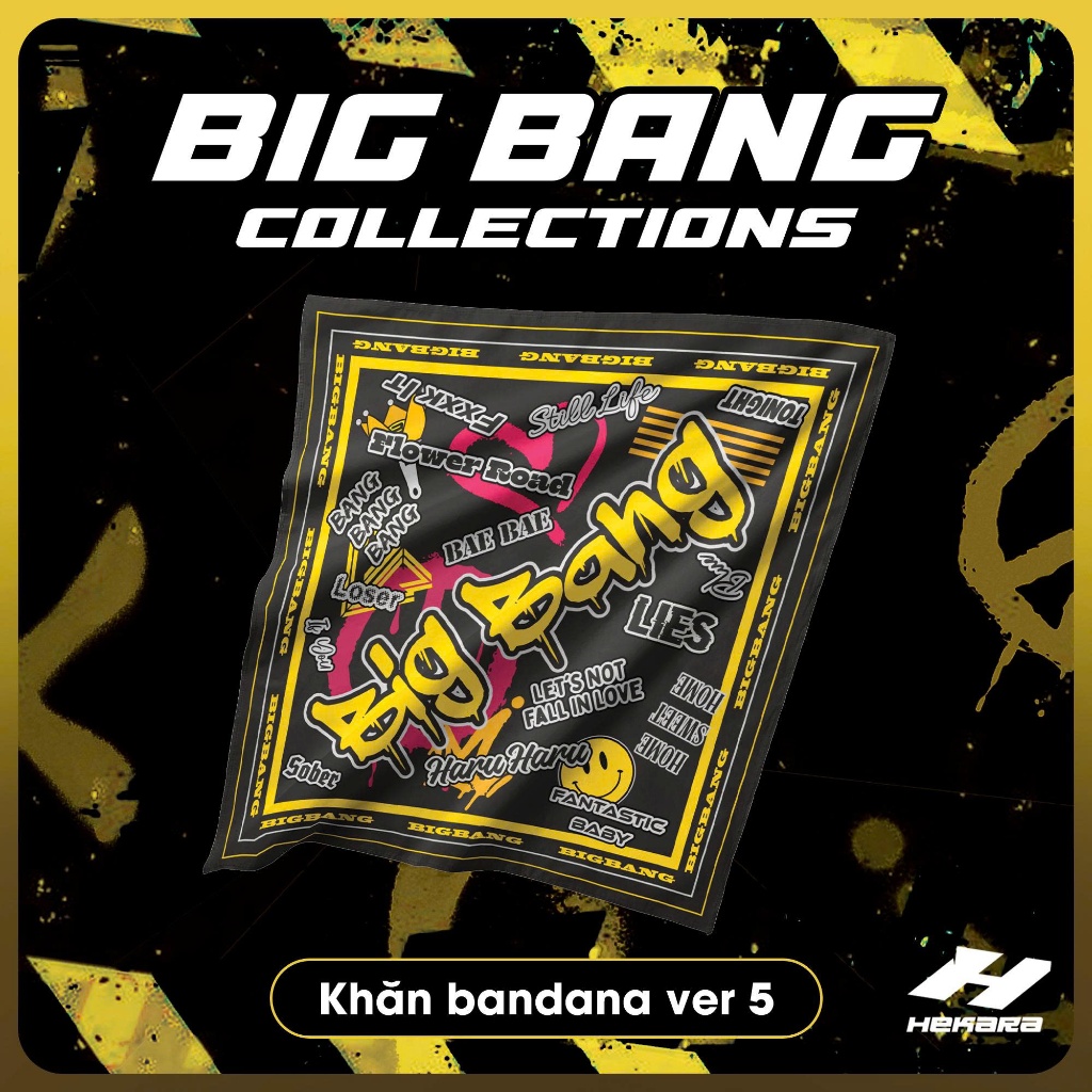 Khăn Bandana G_Dragon Bản To 60x60cm Unisex, khăn bandana hoa cúc trắng- Hekara Clothes
