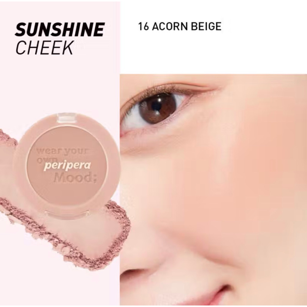 [ 𝐏𝐚𝐬𝐬 ] má hồng phấn peripera màu 16 Acorn Beige