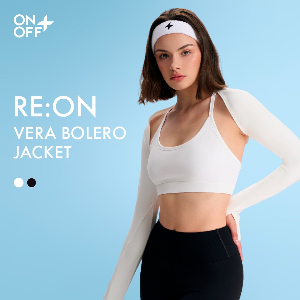 Áo khoác thể thao nữ RE:ON Vera Bolero Jacket, phom gọn, linh hoạt, phù hợp gym, yoga, pilates,...ON