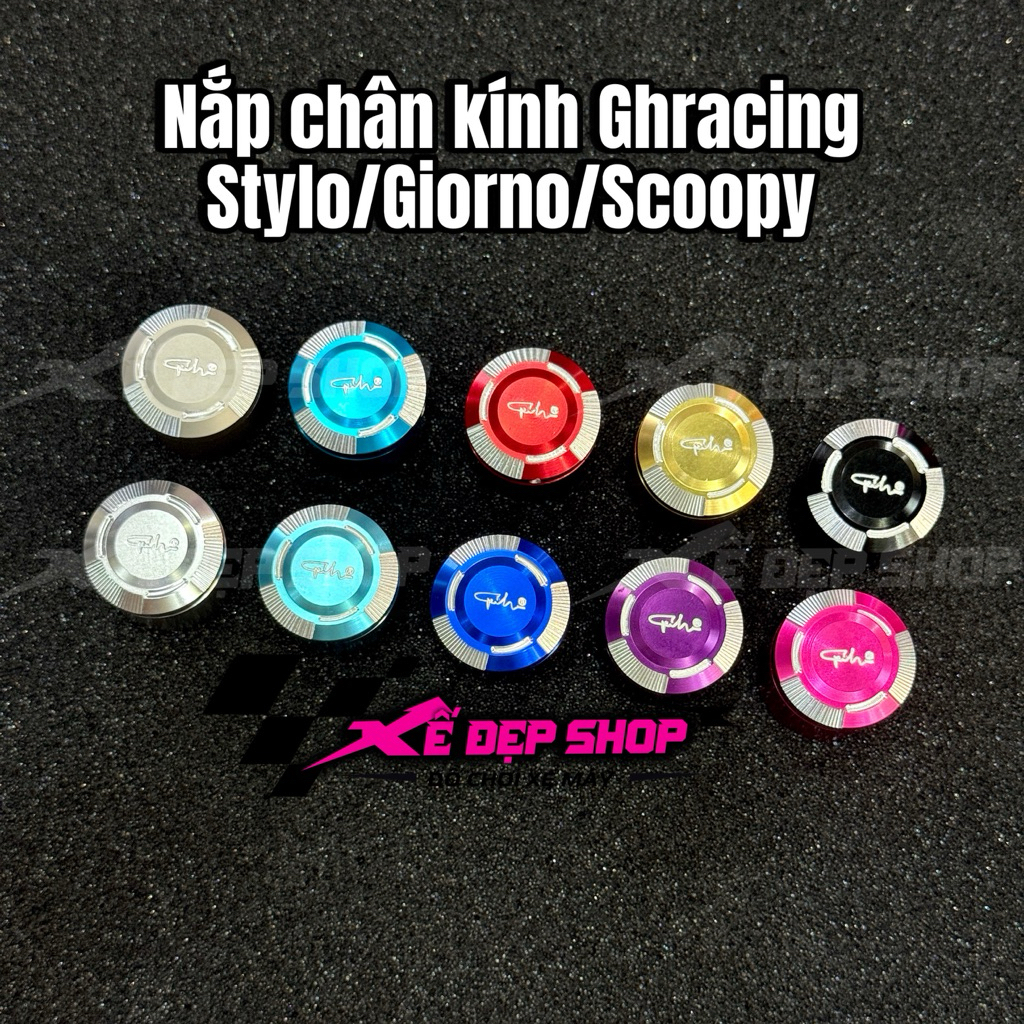 Nắp che chân kính Ghracing cho Giorno Stylo160 Scoopy - nắp bịt chân gương Giorno Stylo160 Scoopy (S