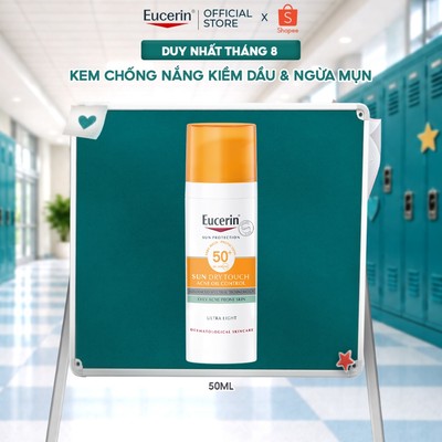 [Hannah x Eucerin] Kem chống nắng kiềm dầu & ngừa mụn Eucerin Sun Dry Touch SPF50+ 50ml