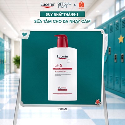 [Hannah x Eucerin] Sữa Tắm Cho Da Nhạy Cảm Eucerin pH5 Sensitive Skin Washlotion 1000ml