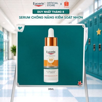 [Hannah x Eucerin] Serum chống nắng kiểm soát dầu Eucerin Oil Control Ultra-Light UV Daily Serum SPF50+ PA++++ 30ml