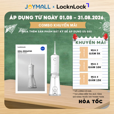 Máy Tăm Nước LocknLock ENR164WHT 300ml, Hàng Chính Hãng, 3 Chế Độ, Chống Nước IPX7 - JoyMall