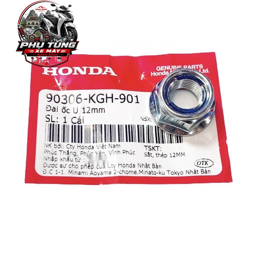 Đai ốc Trục U 12mm Dùng Chung Nhiều Xe Honda ( 90306KGH901 )DH