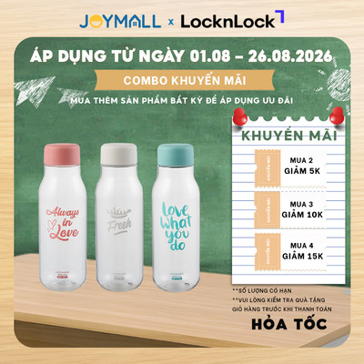 Bình đựng nước hoa quả Detox LocknLock Milky HAP654 500ml, hàng chính hãng, không chứa BPA - JoyMall