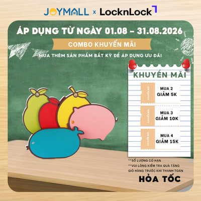 Thớt Nhựa Kháng Khuẩn LocknLock Anti-Bacterial - Hàng Chính Hãng, Bề Mặt Chống Trượt - JoyMall