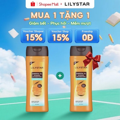 [MUA 1 TẶNG 1] Dầu Gội Xả 2IN1 LILYSTAR Phục Hồi Tóc Chuyên Sâu Chứa Tinh Dầu Nuôi Dưỡng Ẩm Giúp Tóc Mềm Mượt Chai 200ml