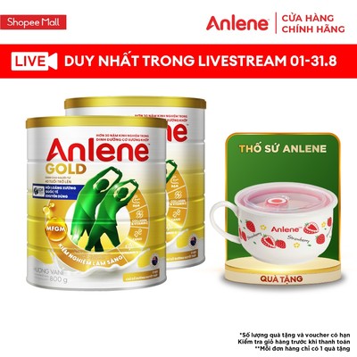 [KOL] Combo 2 lon sữa bột Anlene Gold hương vani lon 800g
