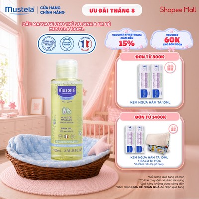 Dầu Massage Cho Trẻ Sơ Sinh & Em Bé Mustela - 100ml