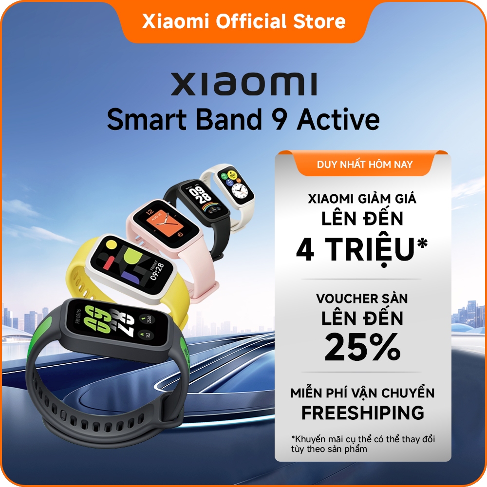Vòng đeo tay thông minh Xiaomi Smart Band 9 Active | Màn hình TFT 1,47'', tần số quét cao 60Hz