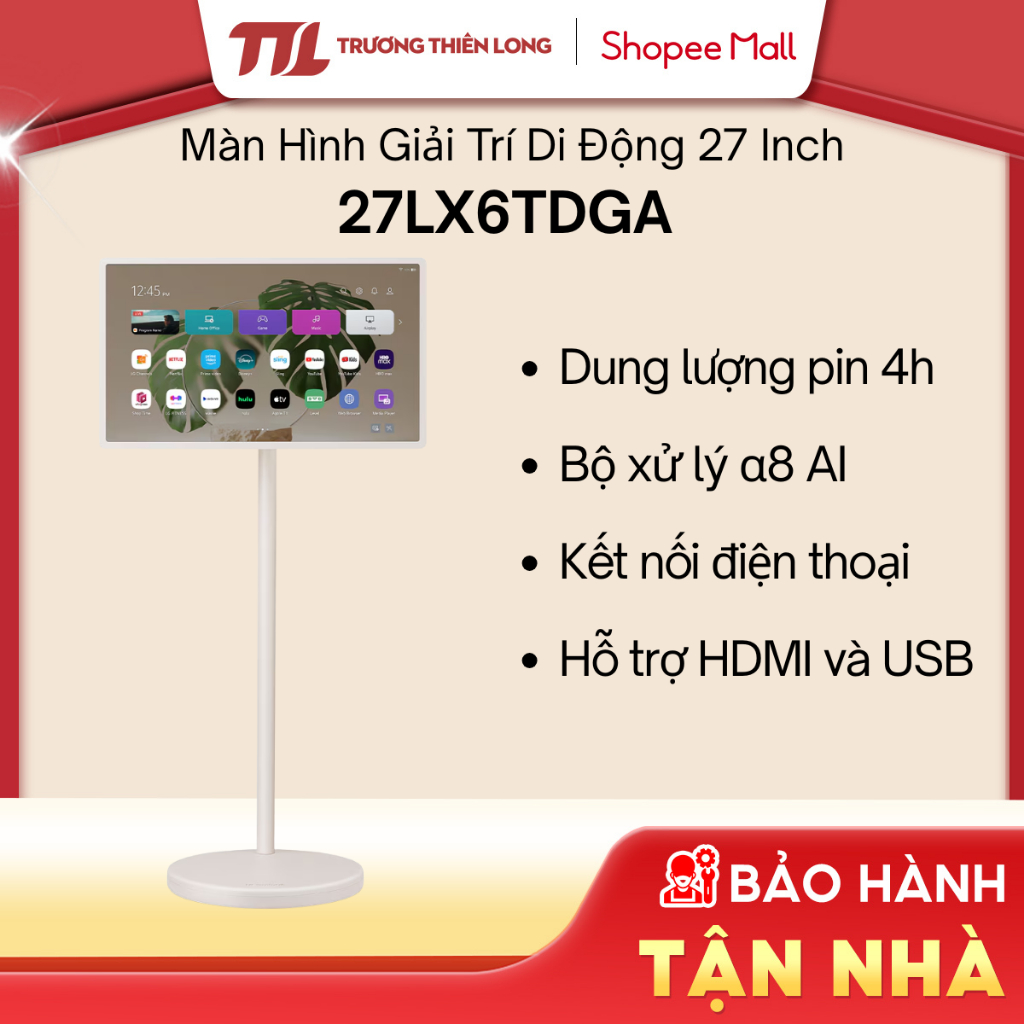 27LX6TDGA - Màn Hình Giải Trí Di Động 27 Inch 27LX6TDGA LG StanbyME 2 [TOÀN QUỐC]
