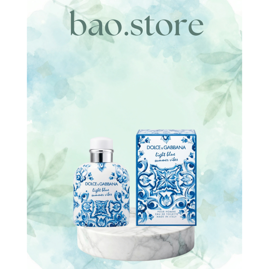 Nước Hoa Dolce & Gabbana Light Blue Summer Vibes Nam - AUTH - AUTH