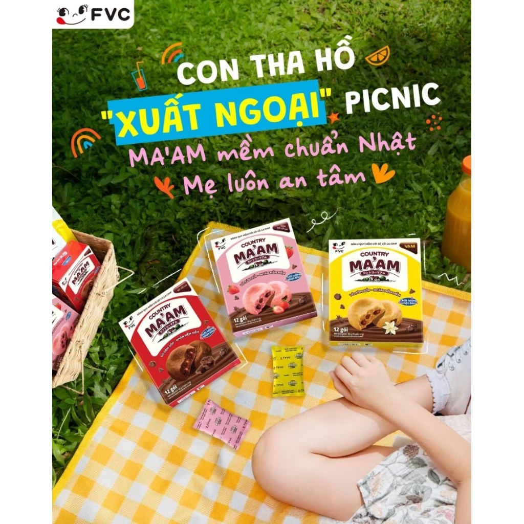 Bánh Quy Nhân Socola Country Ma'am FVC - Bánh Quy Nhật Bản Thơm Ngon Mềm Xốp