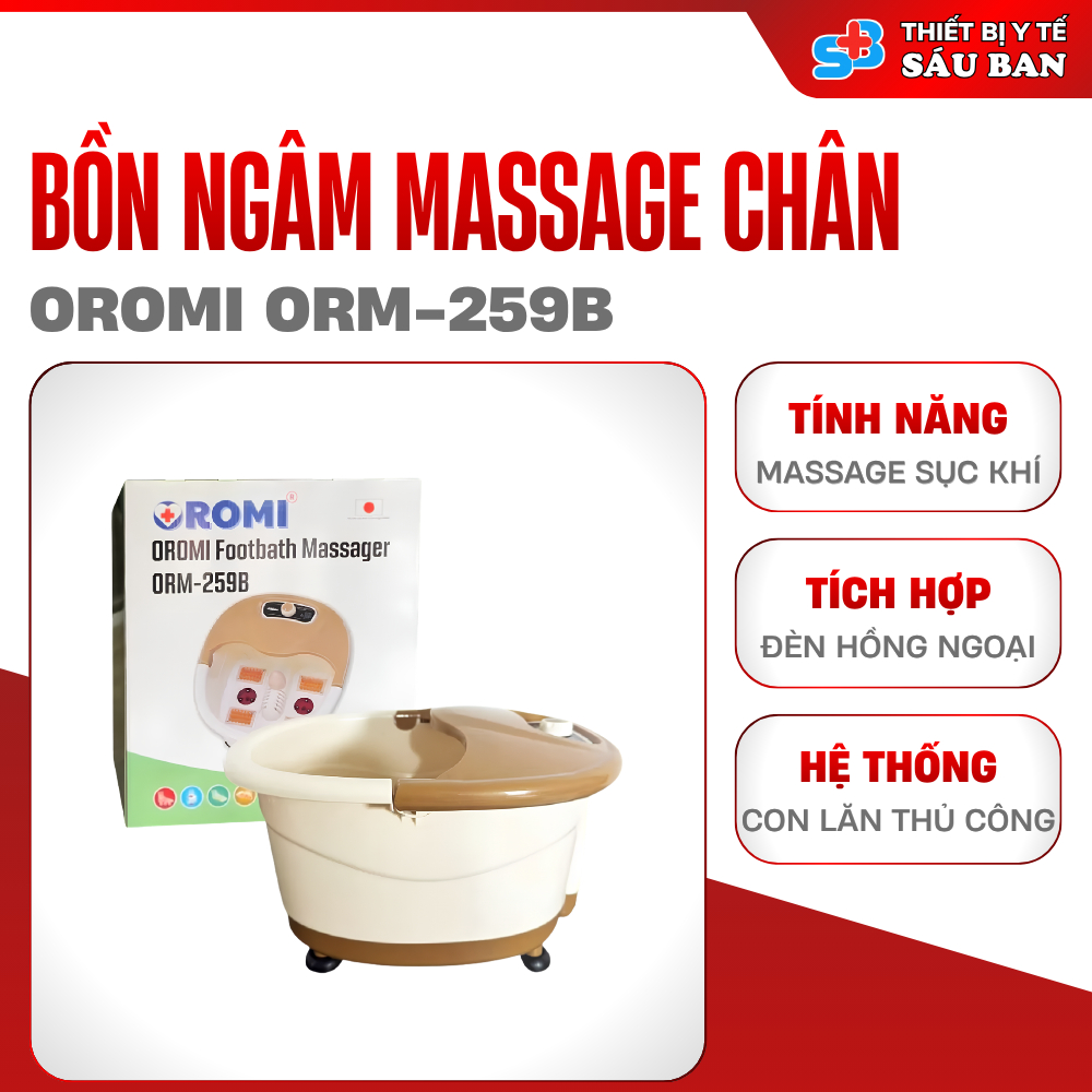 Bồn Ngâm Chân Massage OROMI ORM-259B - Công Nghệ Làm Nóng Và Massage Nhiệt
