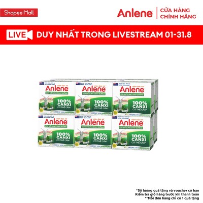 [KOL] Thùng 48 hộp sữa nước Anlene hương Vani đậm đặc 110ml