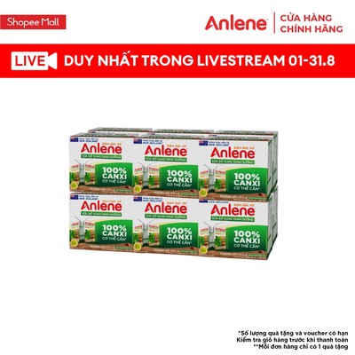 [KOL] Thùng 48 hộp sữa nước Anlene hương Sô - cô - la đậm đặc 110ml