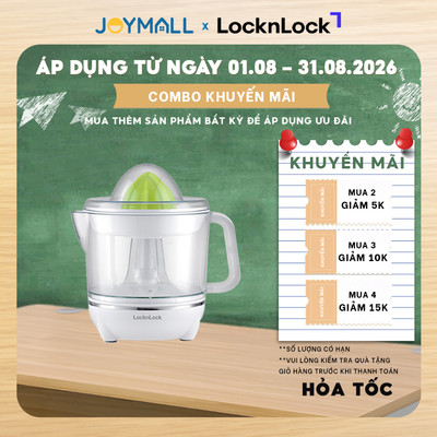 Máy vắt cam, chanh, bưởi, quýt, màu trắng LocknLock Citrus Juicer EJJ231 700ml, chính hãng - JoyMall