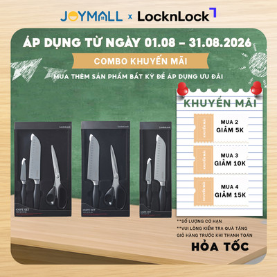 Bộ Dao Kéo Nhà Bếp LocknLock CKK305 - Thép Không Gỉ, Chống Ăn Mòn - Hàng Chính Hãng - JoyMall