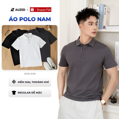 Áo Polo Nam AUZED Cao Cấp, Áo Thun Polo Nam Cotton Mềm Mại, Form Regular Lịch Sự 6429