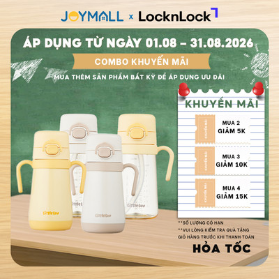 Bình Nước Có Ống Hút Cho Bé LocknLock HAP916 400ml, LHC916 300ml, Hàng Chính Hãng -JoyMall