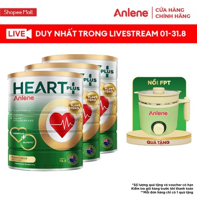 [KOL] Combo 3 Thực phẩm bổ sung Anlene Heart Plus