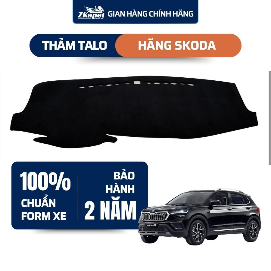 Thảm taplo ô tô hãng Skoda Kodiaq, Karoq, Kushaq, Slavia Zkapet