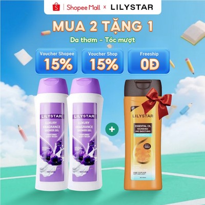 [Mua 2 Tặng 1] Sữa Tắm Hương Nước Hoa Lan Tím Lilystar Lưu Hương Dưỡng Ẩm Và Làm Sach Sâu Chai 300ml