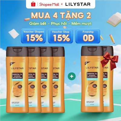 [MUA 4 TẶNG 2] Dầu Gội Xả 2IN1 LILYSTAR Phục Hồi Tóc Chuyên Sâu Chứa Tinh Dầu Nuôi Dưỡng Ẩm Giúp Tóc Mềm Mượt Chai 200ml