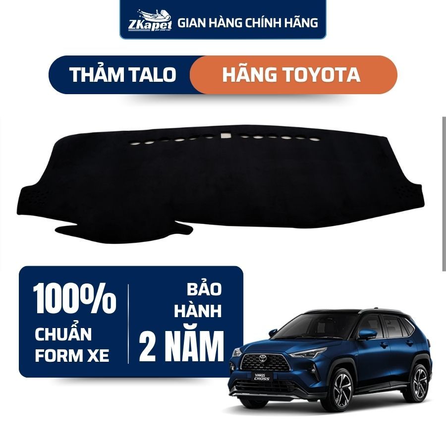 Thảm taplo ô tô hãng Toyota Hilux, Cressida, Hiace, Innova, Land Cruiser, Previa, Raize, Rav4, Rush,