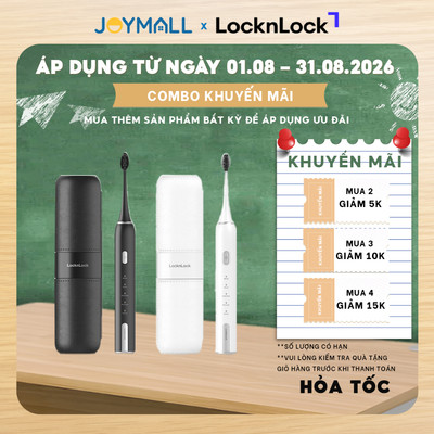 Bàn Chải Điện LocknLock Electric Toothbrush ENR386, Hàng Chính Hãng, Kèm Hộp Đựng - JoyMall