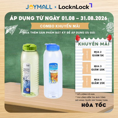 Bình nước nhựa PET LocknLock 900ml HAP728, 1.5L P-00097, 1.2L HAP730, Hàng chính hãng - JoyMall