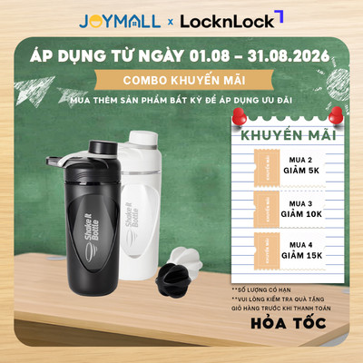 Bình lắc LocknLock 800ml Balance Shake It Bottle HAP949, Hàng chính hãng, có quai xách - JoyMall
