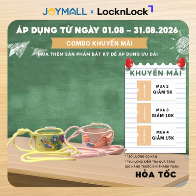 Quai Đeo, Ly Giữ Nhiệt LocknLock TLL076 Siliconesleeve Set, Hàng Chính Hãng, Chống Nước - JoyMall