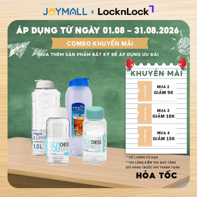 Bình nước nhựa LocknLock HAP812 1.5L, Hàng chính hãng, an toàn cho sức khỏe, dễ cầm nắm - JoyMall