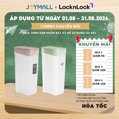 Bình Nước Nhựa Tủ Lạnh LocknLock 1.4L HAP817, HAP818 2.1L, Hàng Chính Hãng, Có Nắp Đậy - JoyMall