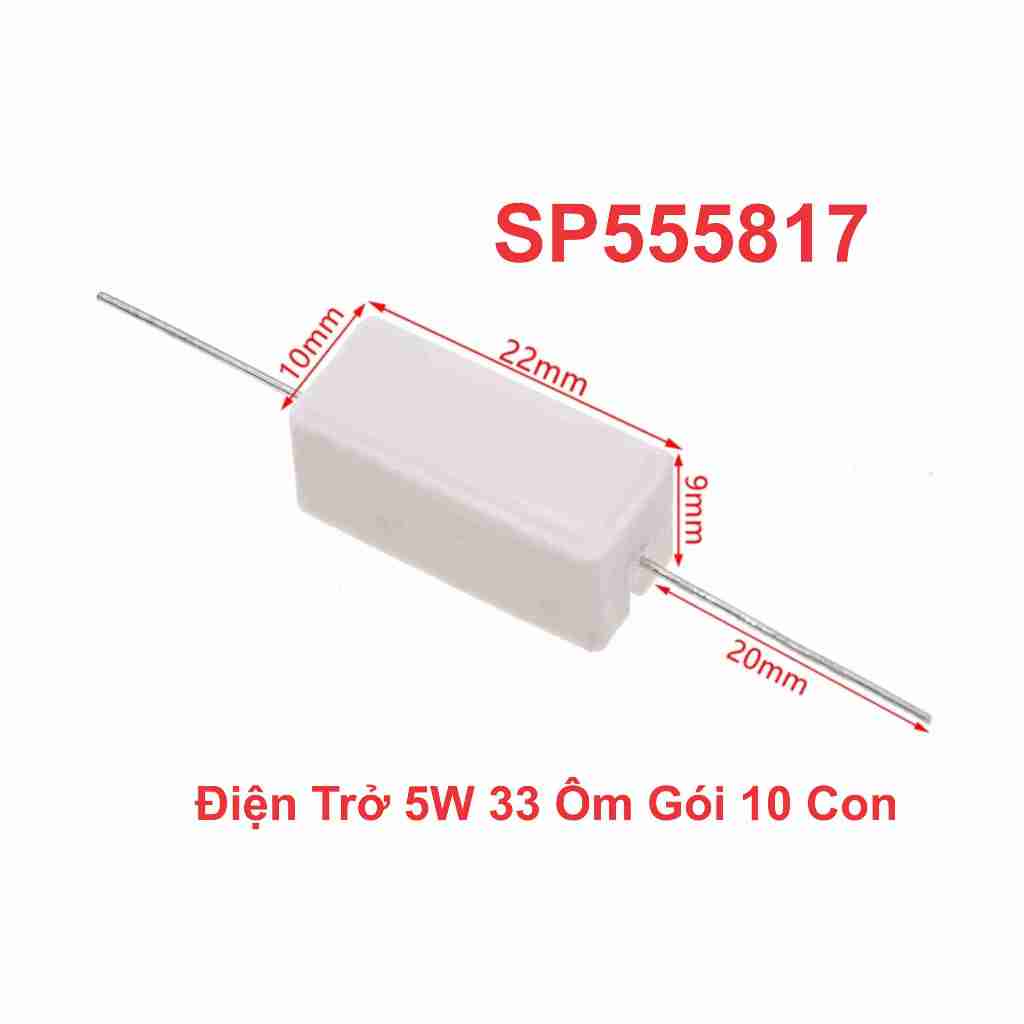 Điện Trở 5W 33 Ôm Gói 10 Con