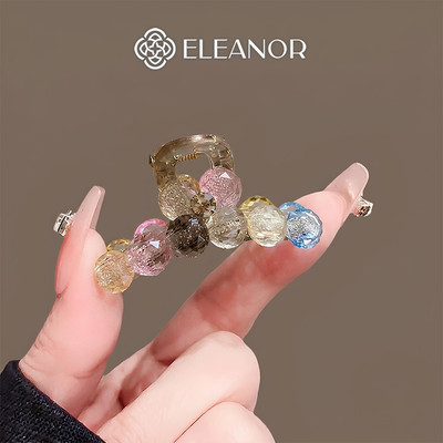 Kẹp tóc nữ càng cua Eleanor Accessories đính đá nhiều màu phụ kiện tóc kẹp tóc nửa đầu 12179