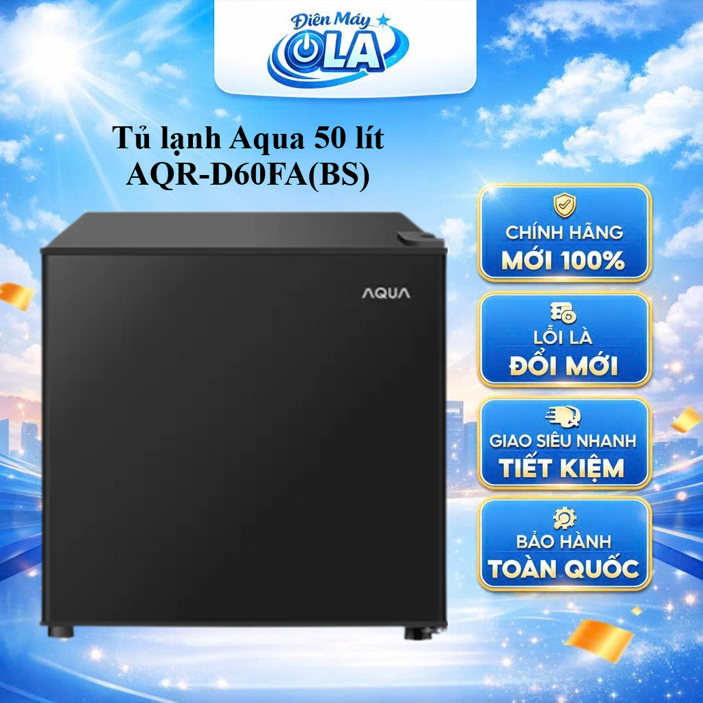(TOÀN QUỐC) - AQR-D60FA(BS) - Tủ lạnh Aqua 50 lít ( có đóng tuyết) AQR-D60FA(BS)