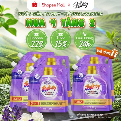 [MUA 4 TẶNG 2] Nước Giặt Joykity Hương Lavender Dịu Nhẹ An Toàn Cho Da Lưu Hương 24 Tiếng