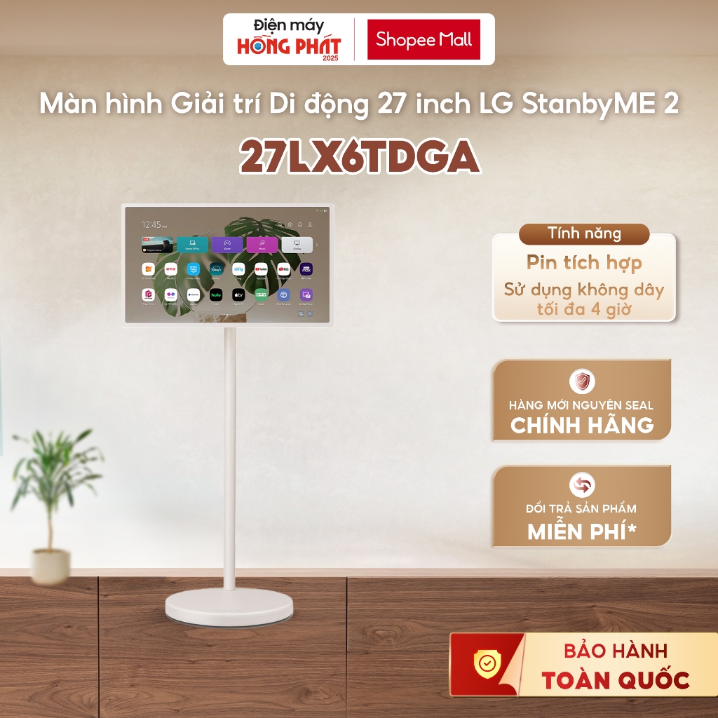 27LX6TDGA | Màn Hình Giải Trí Di Động 27 Inch 27LX6TDGA LG StanbyME 2 [GIAO TOÀN QUỐC]