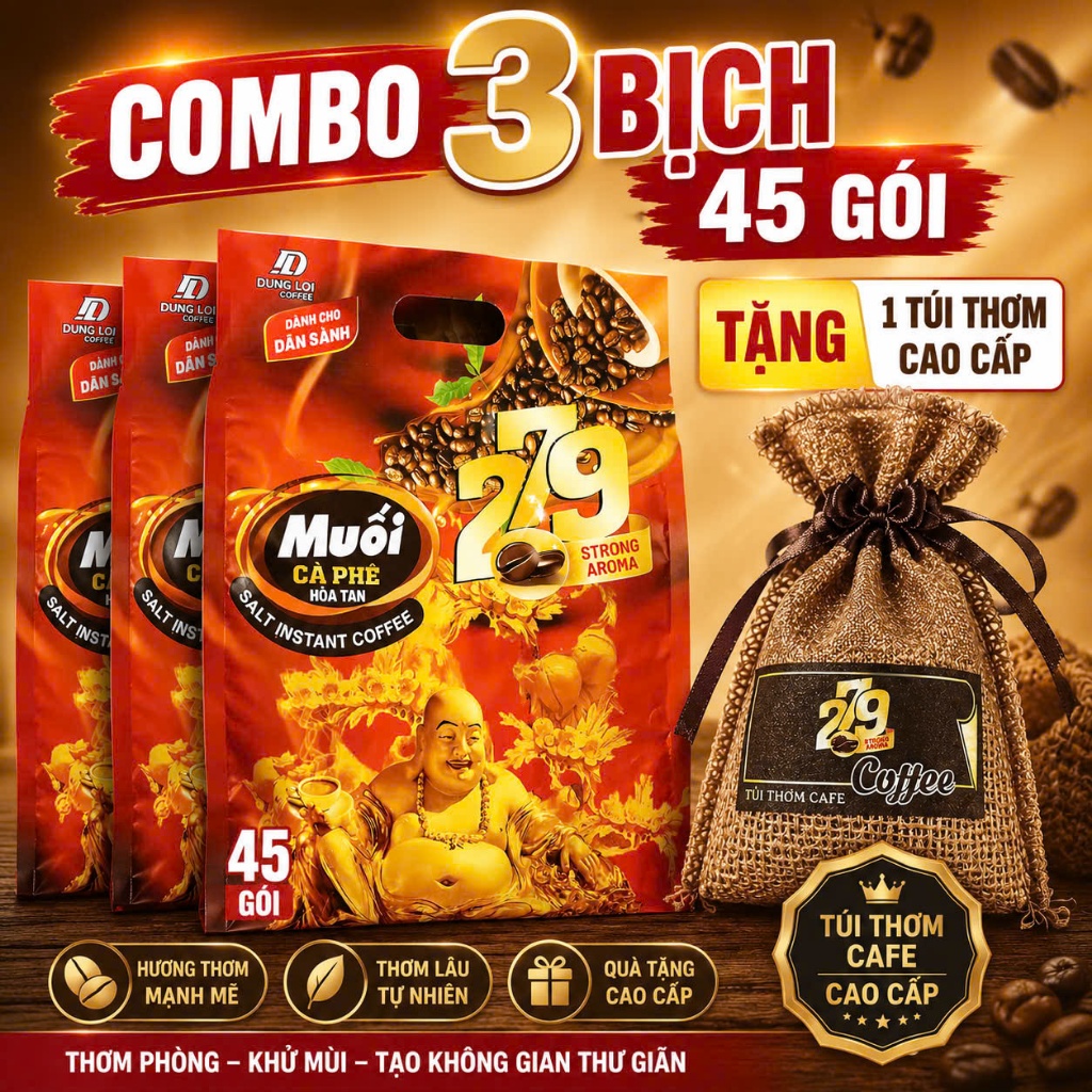 COMBO 3 Bịch Cafe Muối 279 - Hương vị đặc biệt thơm ngon