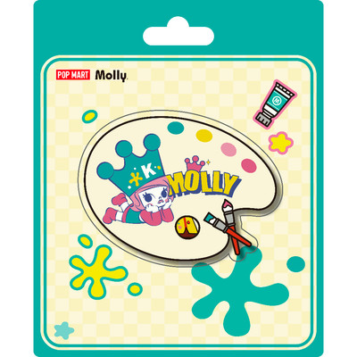 [HÀNG TẶNG KHÔNG BÁN] POP MART Molly The Painter - Double-layer rotating refrigerator Badge
